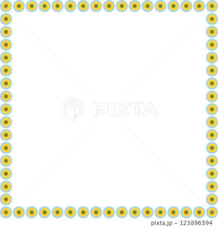 Colorful stylish geometric square frame. Vector empty frame for text. Modern Art baby shower 123896394