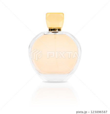 Luxury perfume bottle isolated on white background 123896587