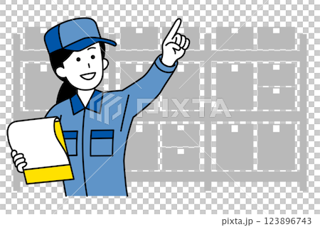 A delivery woman managing inventory A delivery woman managing inventory 123896743