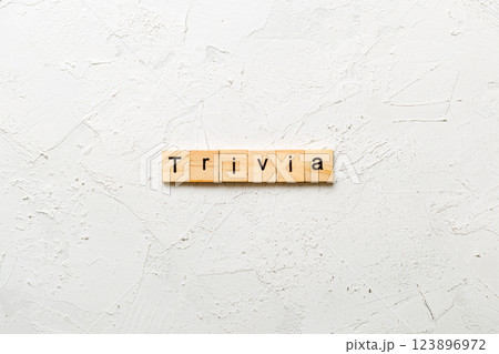 trivia word written on wood block. trivia text on table, concept trivia word written on wood block. trivia text on table, concept 123896972