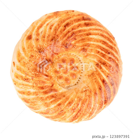 bread tortillas with sesame isolate on white background bread tortillas with sesame isolate on white background 123897391