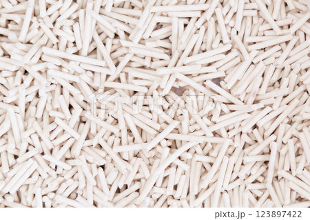cat litter made from tofu (soybeans) cat litter made from tofu (soybeans) 123897422