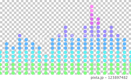 シームレスグラフ背景パターン（絵グラフ風・縦グラデーション） 123897482