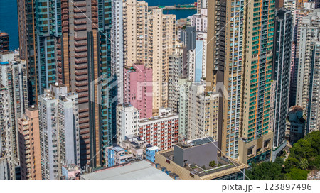 Feb 9 2025 View of Skyscrapers in a Modern Cityscape Close to the Ocean 123897496