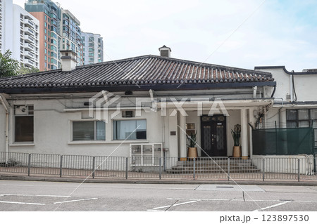 Kowloon Bowling Green Club Amidst City Buildings Dec 24 2024 123897530