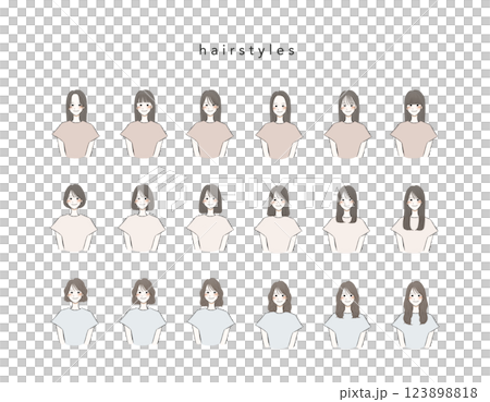 各種女性髮型 各種女性髮型 123898818