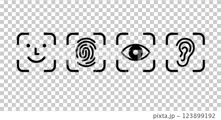 Biometric Icon Set Biometric Icon Set 123899192