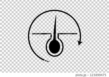 Icon representing the hair cycle 123899475