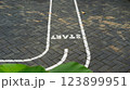 Start line on a brick path motivation challenge beginning journey ahead 123899951