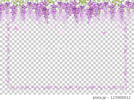 紫藤花和蝴蝶(框架) 紫藤花和蝴蝶(框架) 123900012
