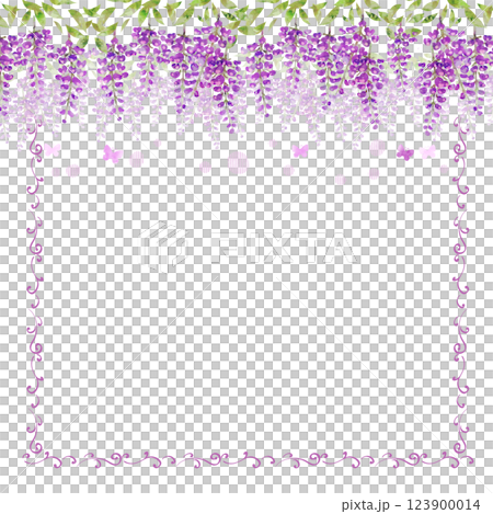 紫藤花蝴蝶(方框) 紫藤花蝴蝶(方框) 123900014