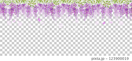 藤の花と蝶（横長） 123900019