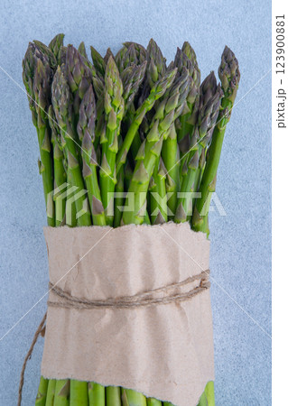 Bunch of green asparagus 123900881
