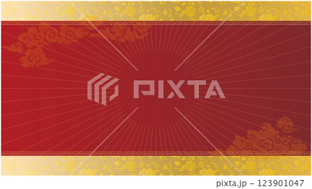 中華風フレーム飾り枠 123901047