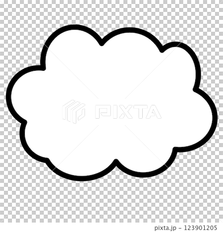 シンプルな雲_イラスト_ベクター素材_01 123901205