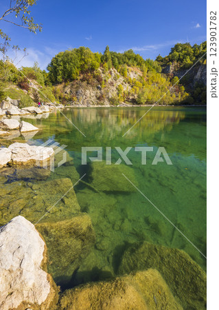 Benatina travertine, natural monument and protected landscape area Vihorlat, Slovakia 123901782