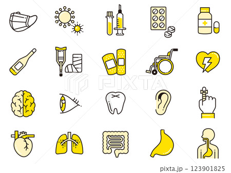 メディカルアイコン03　Medical icons 123901825