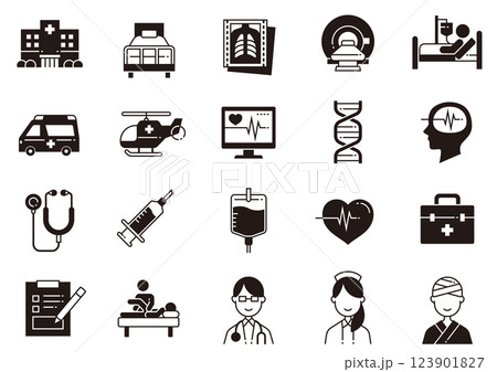 メディカルアイコン05　Medical icons 123901827