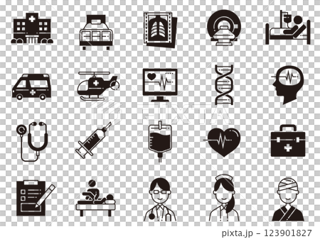 メディカルアイコン05　Medical icons 123901827
