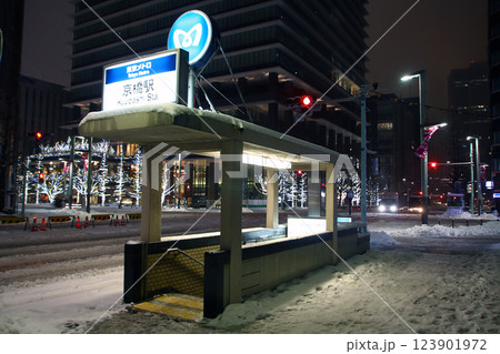 平成26年豪雪：京橋交差点-京橋二丁目にて（東京都中央区） 123901972