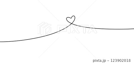 Doodle sketch style of Hand drawn Hearts Continuous One Line Drawing vector illustration for concept design. 123902018