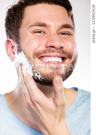 Man preparing to shave Man preparing to shave 123902418