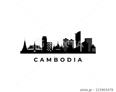 Vector Cambodia skyline. Vector Cambodia skyline. 123903479