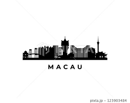 Vector Macau skyline. 123903484