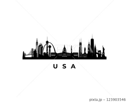 Vector United States skyline.  123903546
