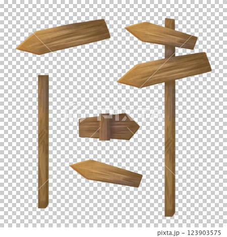 An index post made of wood with directional arrows. A billboard for announcements, addresses, and directions. Signage for campgrounds, nature parks, forests, and hiking trails. Isolated illustration An index post made of wood with directional arrows. A billboard for announcements, addresses, and directions. Signage for campgrounds, nature parks, forests, and hiking trails. Isolated illustration 123903575