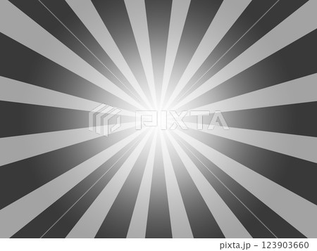 黒色と灰色の集中線　背景素材 123903660