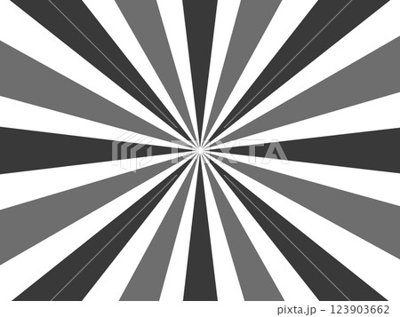 黒色と灰色と白色の集中線　背景素材 123903662