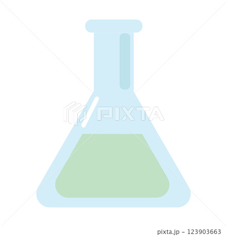 シンプルな平底フラスコのベクターイラスト シンプルな平底フラスコのベクターイラスト 123903663