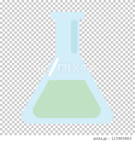 シンプルな平底フラスコのベクターイラスト シンプルな平底フラスコのベクターイラスト 123903663