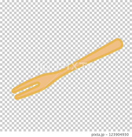 和菓子フォークのイラスト 123904930