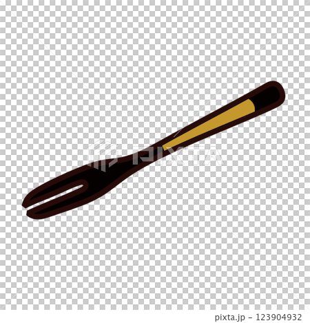 和菓子フォークのイラスト 123904932