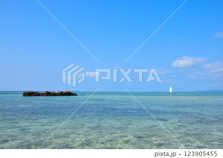 竹富島　カイジ浜 123905455