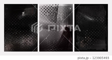 Black and white punk grunge textures 123905493