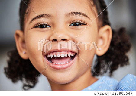 Girl, child and macro portrait with happy dental health smile on face in youth and childhood. Excited, health and happiness of young black kid with good oral hygiene and healthy teeth smiling. Girl, child and macro portrait with happy dental health smile on face in youth and childhood. Excited, health and happiness of young black kid with good oral hygiene and healthy teeth smiling. 123905547