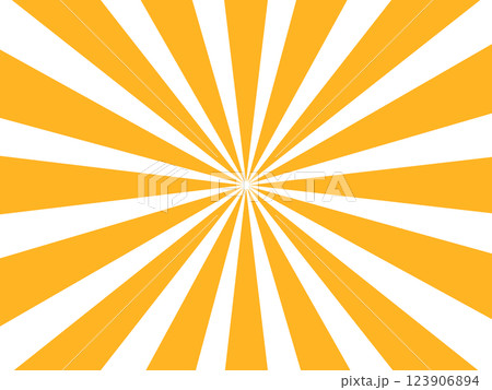 橙色と白色の集中線　背景素材 123906894