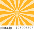 橙色の集中線　背景素材 123906897