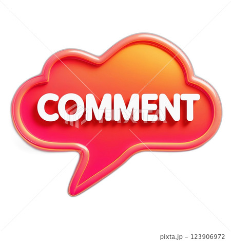 文字の入ったネオンカラーの吹き出し 123906972