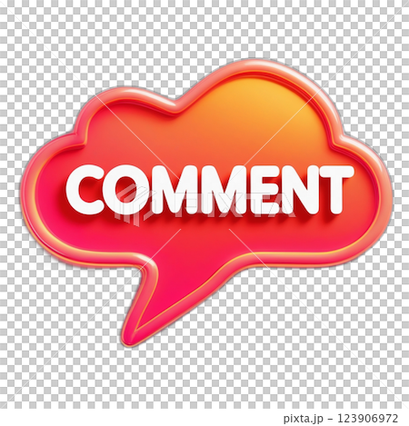 文字の入ったネオンカラーの吹き出し 123906972