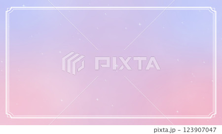 リラックスグラデーションの背景フレームにキラキラが浮かんでいるイラスト リラックスグラデーションの背景フレームにキラキラが浮かんでいるイラスト 123907047