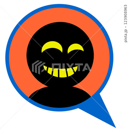 詐欺や犯罪を犯す悪人の顔イラスト 123908963