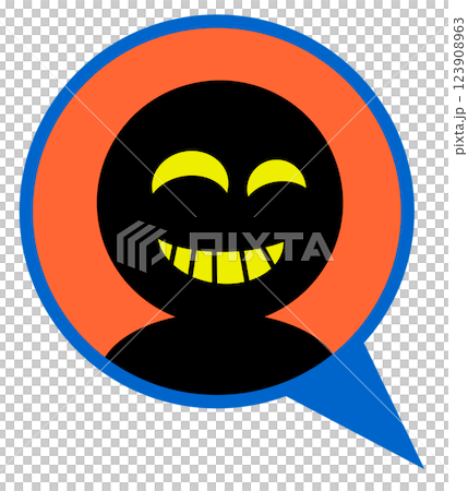 詐欺や犯罪を犯す悪人の顔イラスト 123908963
