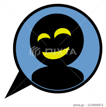 詐欺や犯罪を犯す悪人の顔イラスト 123908972