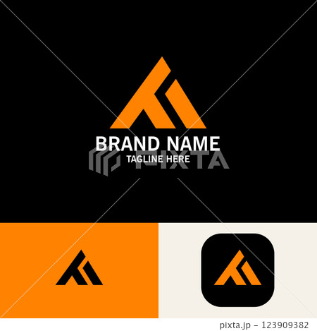 initial TM triangle logo design vector 123909382