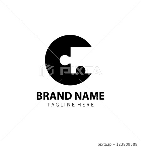 initial letter c puzzle logo design vector 123909389