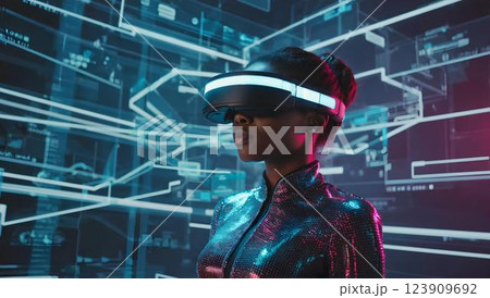 VRと女性 123909692